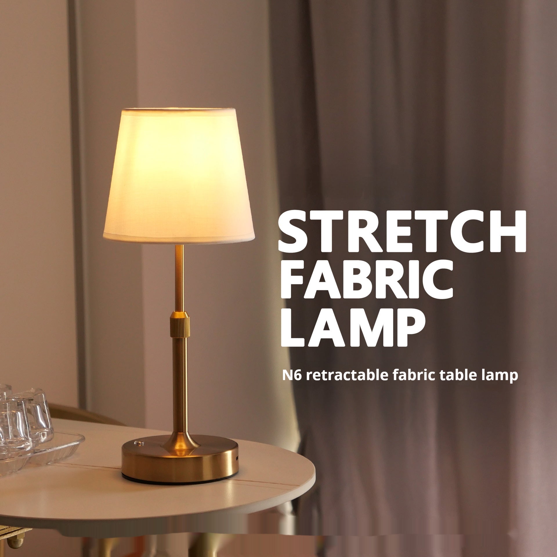 Cordless Fabric Shade Table Lamp